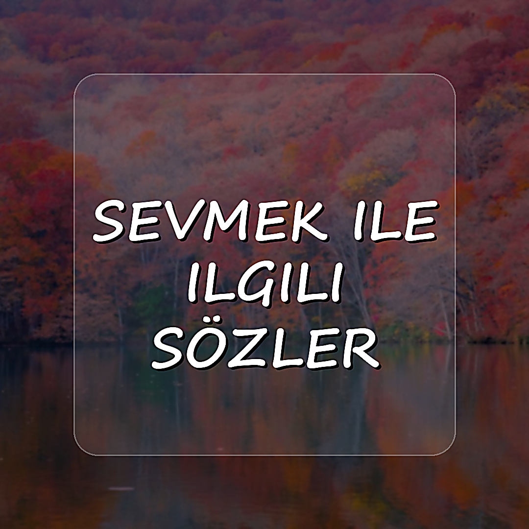 sevmek ile ilgili sözler - 2026