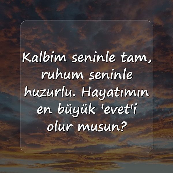 evlilik teklifi sözleri - 1