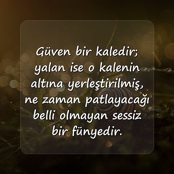 güven ve yalanla ilgili sözler - 10