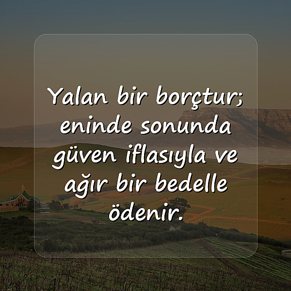 güven ve yalanla ilgili sözler - 6