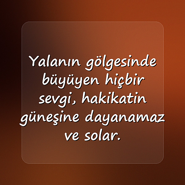 güven ve yalanla ilgili sözler - 23