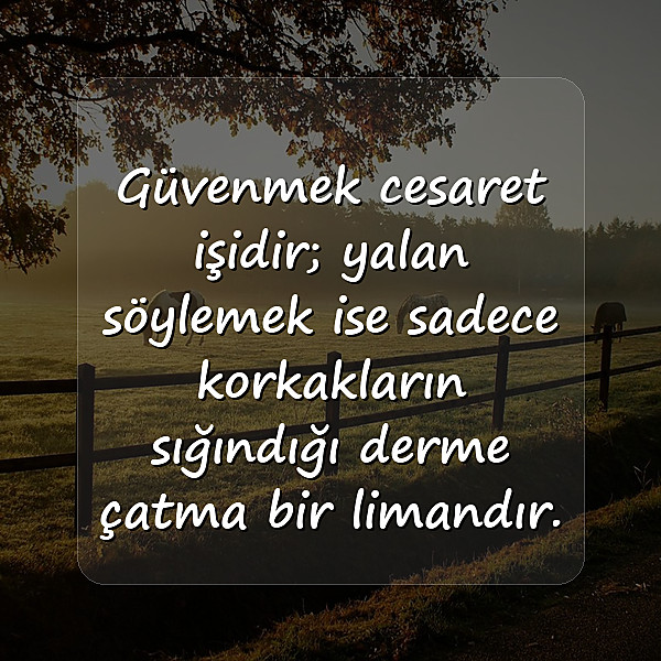güven ve yalanla ilgili sözler - 11