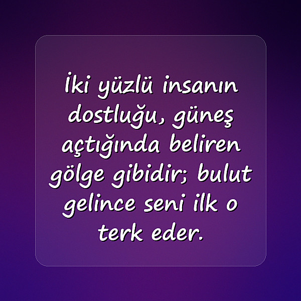 iki yüzlü insanlar için sözler - 8