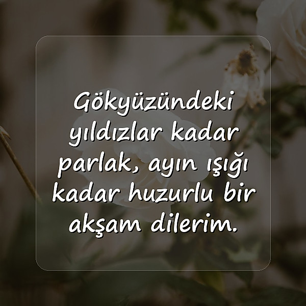 İyi Akşamlar Sözleri - 12