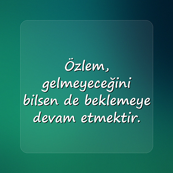 özlemek ile ilgili sözler - 24