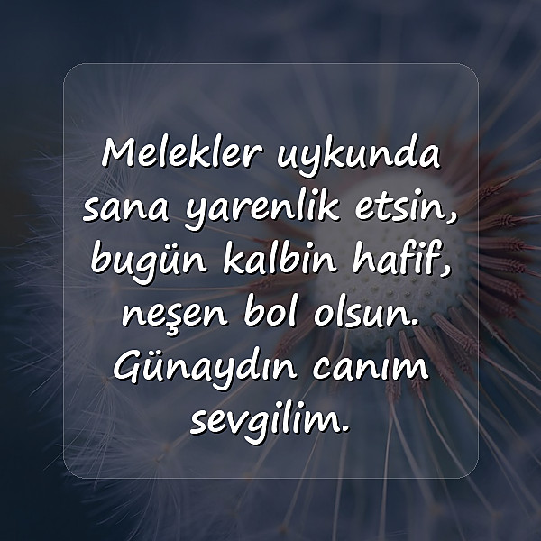 sevgiliye günaydın mesajı - 2