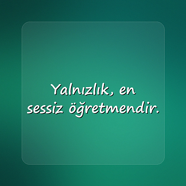 yalnızlıkla ilgili sözler - 15