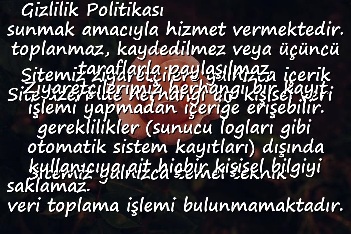 resimli Gizlilik Politikası - 1