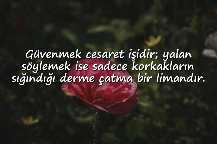resimli güven ve yalanla ilgili sözler - 11