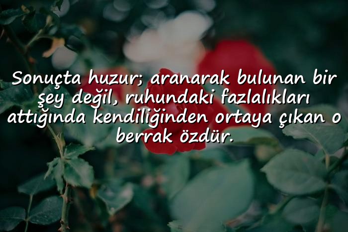 resimli huzur ile ilgili sözler - 1
